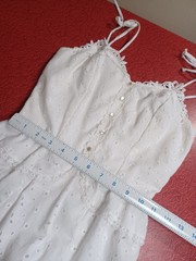 VTG Mid-century 1960s 1970s Candi Jones California Eyelet Prairie Maxi Dress XXS