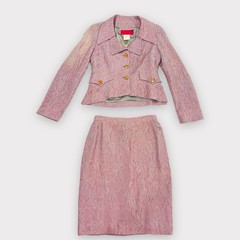 Christian LaCroix Textured Skirt Suit Set Vintage Women’s Jacket and Skirt