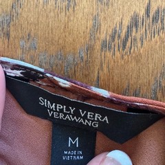 Simply Vera Vera Wang Rust Floral Dress