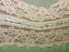 VTG TOSCA LINGERIE OF CALIFORNIA PEIGNOIR SHEER CHIFFON NIGHTGOWN & ROBE LACE M