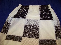 Women’s Vintage Tumbleweeds Skirt – M (See Measurements) Black / White Patchwork