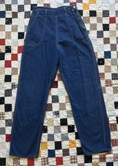 Vintage 50/60s Roundhouse Sanforized Side Zip Workwear Jeans Excellent 26/30