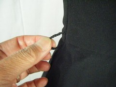 FERMAN-O’GRADY Vtg 60s Black Crepe Eyelet Shoulder Dress-Bust 34/2XS-XS
