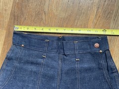 Vintage 1940s Woman’s Indigo Denim Jeans Deadstock Rosie Riviter