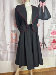 RESI HAMMERER Vintage Costume 36 38 40 Virgin Wool Designer Loden Couture 90s