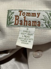 Tommy Bahama Vintage 100% Silk Blazer Jacket Ivory Cream Longline Women’s Sz S