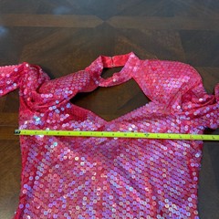 Vintage 80s NiteLine Red Sequin sexy Dress Deadstock Sz 10 NOS party cocktail