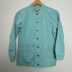 VTG 80s 90s Blair Bomber Varsity Jacket-Mint Green Cotton-Women’s Petite XS