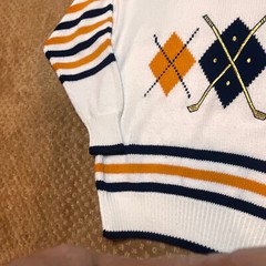 VTG Quantum 80s Golf Argyle Sweater Preppy Country Club SZ M Old Money Classic