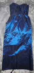 Vintage Roberta Of California Dress Womens Size 3/4 Blue Strapless Sweetheart