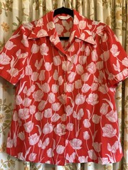 Vintage 70s 80s Lot of 5 Shirts #3 Medium Large Flower Power Hippie Mod