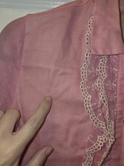 Vintage 70’s Phil Rose Pink And Lace Western Blouse. 13/14