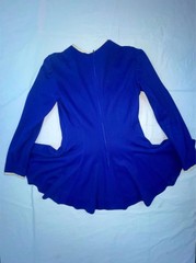 VTG 50S 60S WOMENS S BLUE CHEERLEADER MAJORETTE SCHOOL UNIFORM MINI DRESS