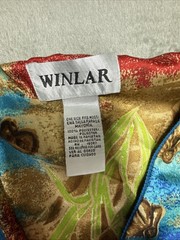 Vintage Winlar Women’s Seashells Print Batwing Caftan Multicolor One Size