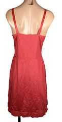Vintage Hot Pink Lace Slip Dress Sheer Bust Pretty Boudoir Lingerie Sissy 36 A