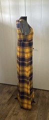 Vintage 1960’/70’s Fritzi Of California Plaid Wool Button Front Maxi Dress