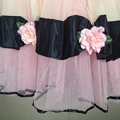 Vtg Velvet Cupcake Full Tulle Skirt Fairy Dress Large Black Pink Party Festival