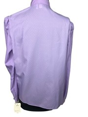 Vintage Early 80’s Devon Floral Secretary Blouse Sz 12 Lavender Top Bow Tie NWT