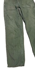 Vintage OG 107 Pants Womens Green Military Fatigue Trouser Cotton Sateen 28×31