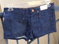 Vintage Maverick Jeans Denim Short Shorts Cowgirl Festival Size 5 27.5 Waist