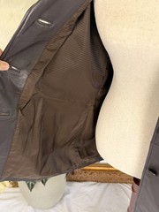 90s Vintage Lambskin Leather Worthington Dark Brown Blazer Jacket Mob Wife