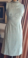 Vintage 50s 60s Brocade Classic Jackie O Style Dress & Jacket Set Tailor Made