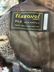Vintage Urgo Paris Tissavel France 100% Acrylic M/L Faux Fur Coat FLAWS NO BELT