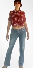 Vintage 90s Y2K Route 66 Low Rise Flare Jeans Blue Denim Stretch 12 Curvy Fit