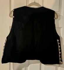 Black Velvet Mirror Work Embroidered Ethnic Vest Waistcoat New With Tags Boho