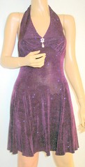 2 VTG designer halter top dresses: Wayne Clark NWT, and Jessica McClintock