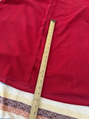 Vintage 40s 50s Red Corduroy House Dress Chore Dress Full Zip Workwear 25/26”