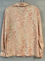 Devon Vtg 70s Polyester Top Size M Floral Blouse Collared Long Sleeves Button Up