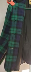 VTG EARLY 50s Deréta London GREEN AND NAVY WOOL PLAID JACKET