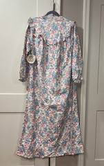 GIORGIO SANT’ANGELO Flannel Nightgown Prairie Vintage Romantic Flowers Bows M