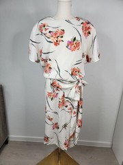 Vintage 80s Lori Max Drop Waist 20s Inspired Dress Woman’s 18W Floral Blosson
