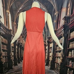 Vintage 1970’s Nightgown Dress Slip Lingerie Burgundy Maxi Length Sleeveless 70s