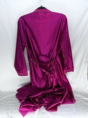 Vtg 1960’s Fuchsia Pink DiCarlo California Hollywood Glam Lingerie Robe 56″ Long