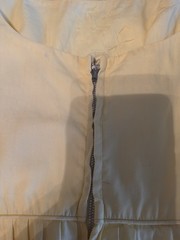 1950’s Vintage Yellow White Striped Zip Cotton Fit & Flare Sundress XS