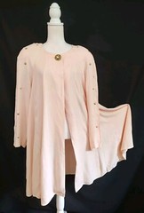 80’s Vintage Jacket New Wave Tomorrow Brand Pink Swing Topper Gold Studs Sz L