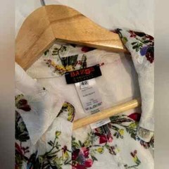 Vintage Christian Lacroix Made in France Size 42 Floral Button Down Shirt