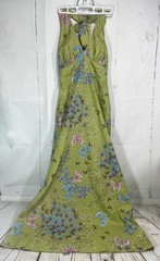 Vintage Alfred Shaheen Waikiki Hawaii Butterfly Floral Halter Maxi Dress XS/S