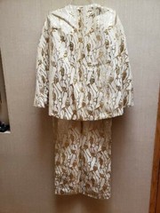 VINTAGE Mr. Blackwell 1960s Gold Brocade Evening Gown & Jacket, Size 10