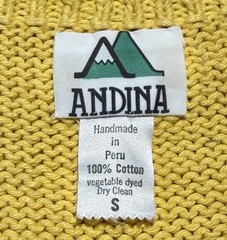 Vintage Andina Handmade Peru Cotton Sweater NWT Mermaid Ocean Art Knit 80s 90s