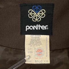 Vintage Panther Blazer Womens Size 9 10 Brown Deep V Dacron Polyester