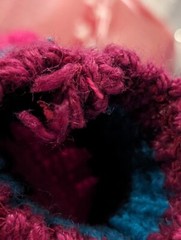 Vtg JJ Fargo Pink Textured Sweater – Women’s MEDIUM – Tassel Shoulder Pad Korea