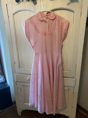 Vicky Vaughn Junior Pink Cotton 50’s Style Vintage Dress