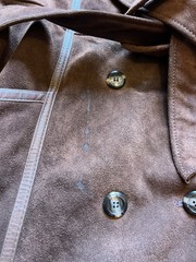 Vintage Lord & Taylor Union Made Faux Fur Coat With Fur Trim And Tie