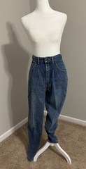 Vintage 1980s Lee Pleated Tapered Blue Jeans – Women’s Size 9 – 26X30