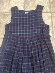 Vintage 80’s Plaid Laura Ashley Pinafore Jumper Dress Size 12 US/ 14 UK Mom