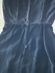 True Vintage 1930s Old Hollywood Glamour Silk Velveteen Beaded Evening Dress
